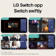 LG 32 in UltraGea™ G6, QHD 200Hz žaidimų monitorius, Pagrindinis vaizdas, kuriame pavaizduotas žaidimų monitoriaus sąsaja su „Dual Mode“ ekrano nustatymu, „Smart Screen Split“ funkcija, skirta daugiafunkciniams išdėstymams, vaizdo skambučių paleidimu vi, 32G620B-B, thumbnail 10